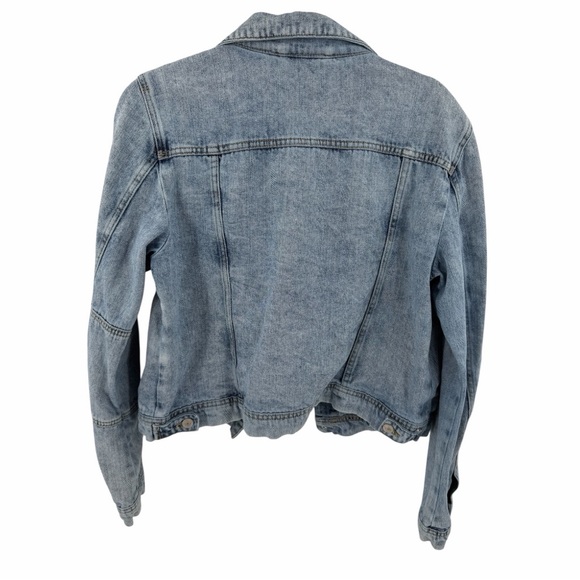 Free People Classic Denim Jean Jacket Size S/M Cotton - Picture 2 of 5